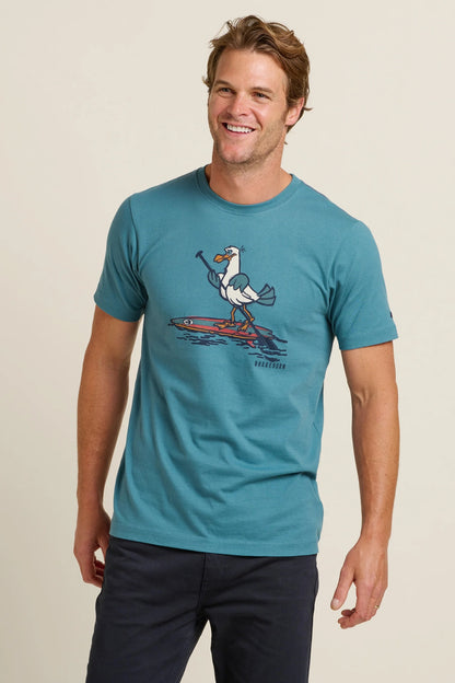 Brakeburn Mens Seagull Tee - Blue
