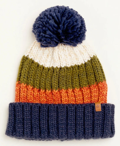 Brakeburn Adults Stripe Knitted Beanie Bobble Hat