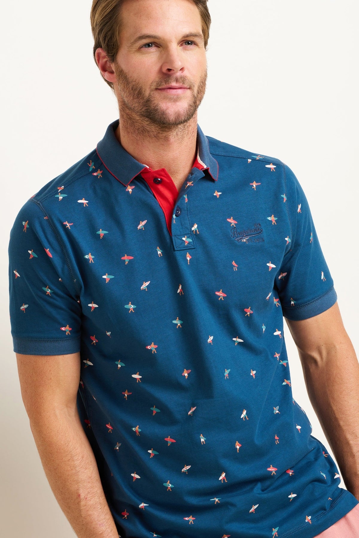 Brakeburn Mens Surf Polo - Navy