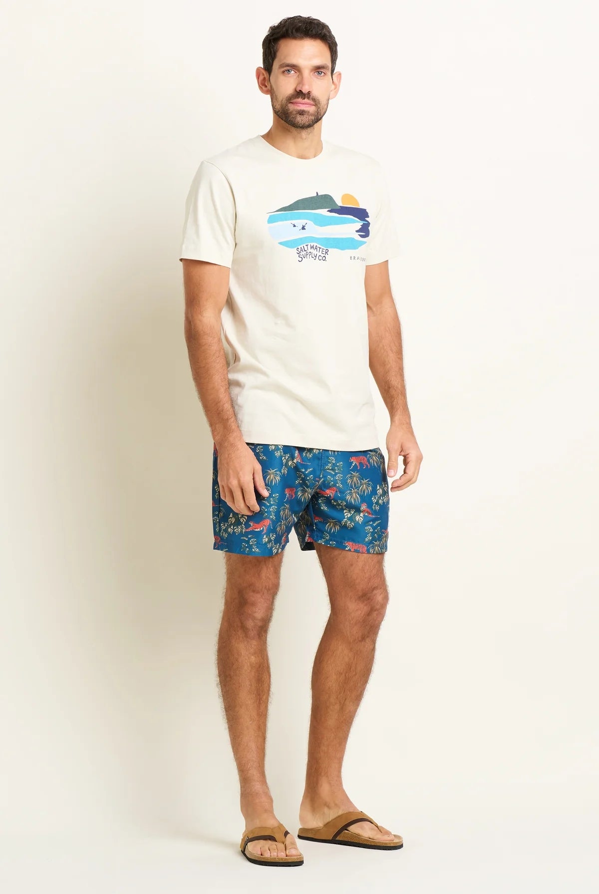 Brakeburn Mens Tigers Swimshort - Blue