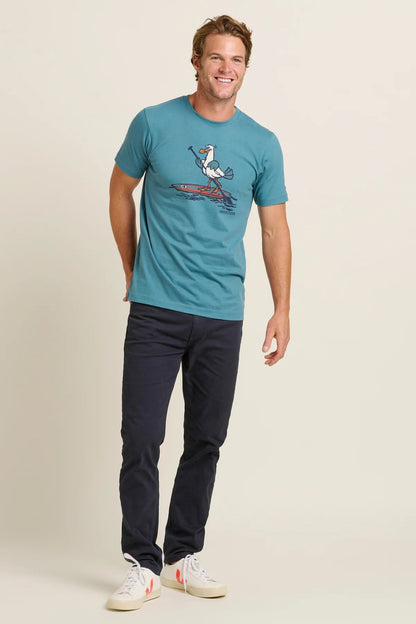 Brakeburn Mens Seagull Tee - Blue