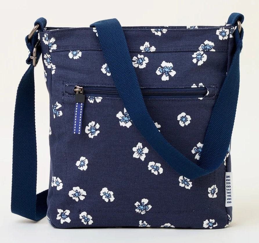 Brakeburn Polka Floral Large Cross Body Bag - Navy – Salt Cellar Clothing