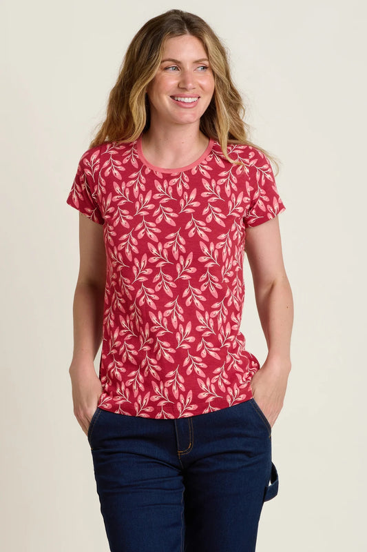 Brakeburn Womens Autumn Breeze T-Shirt - Red