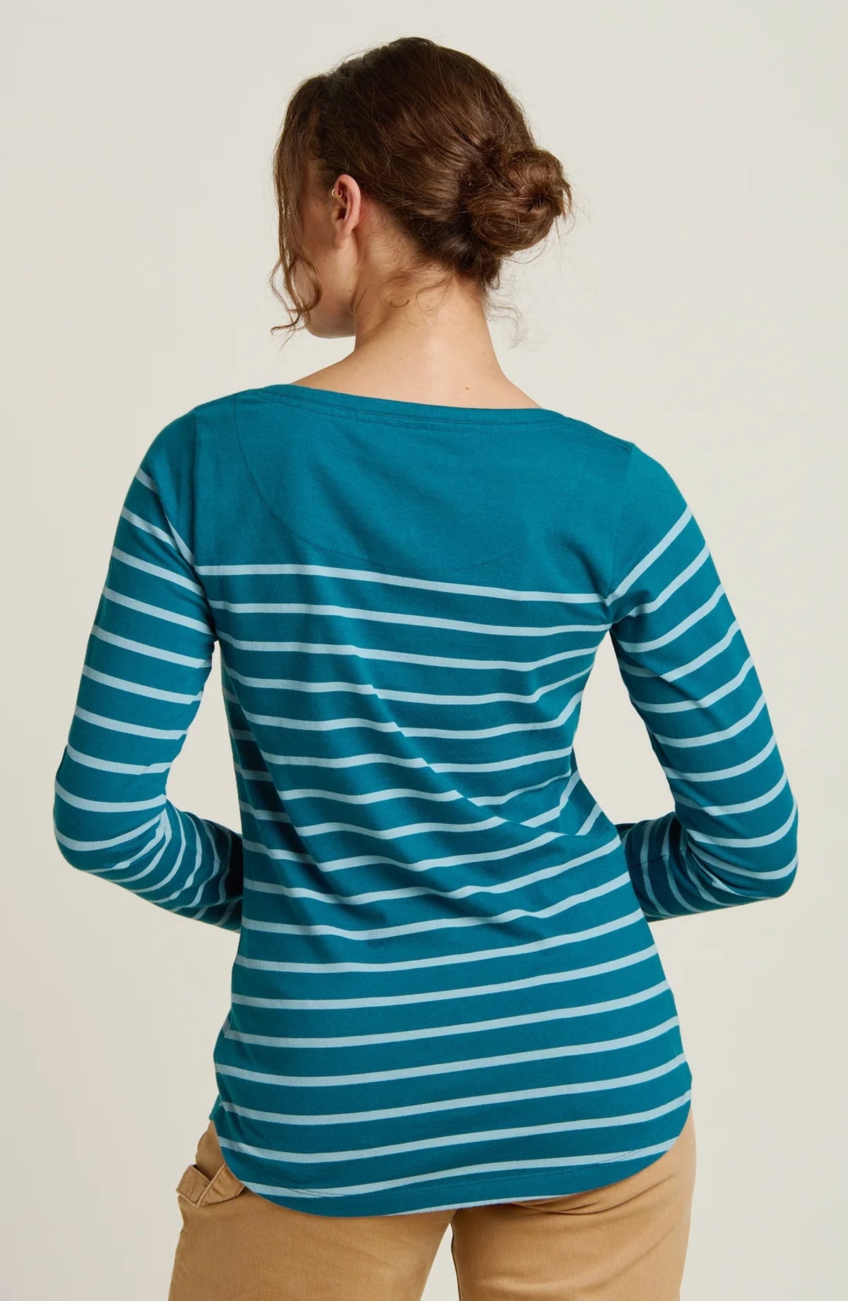 Brakeburn Womens Harbour Stripe Tee - Teal