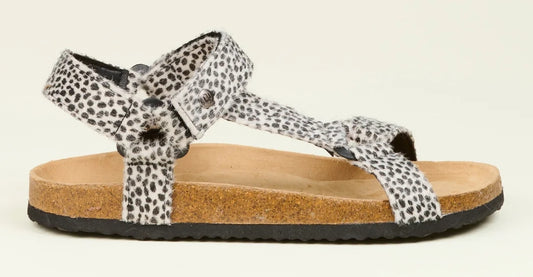 Brakeburn women's leopard print strap sandals.