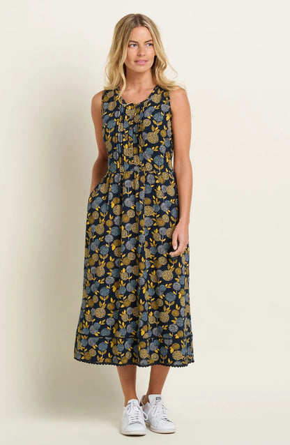 Brakeburn Womens Luna Sleeveless Dress - Navy