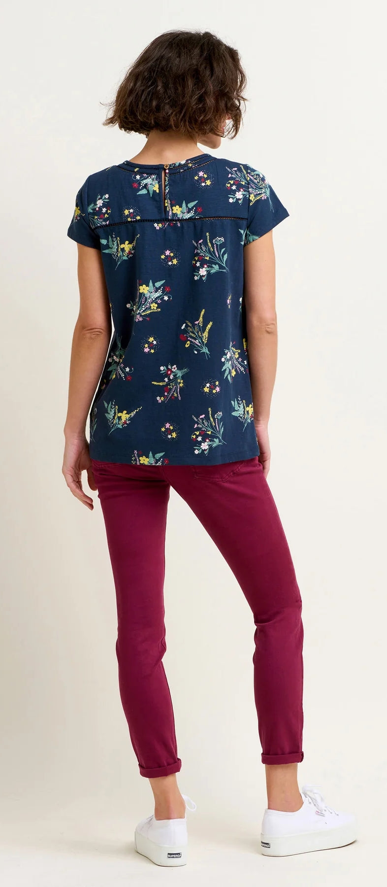 Brakeburn Womens Spring Bunches Tee - Navy