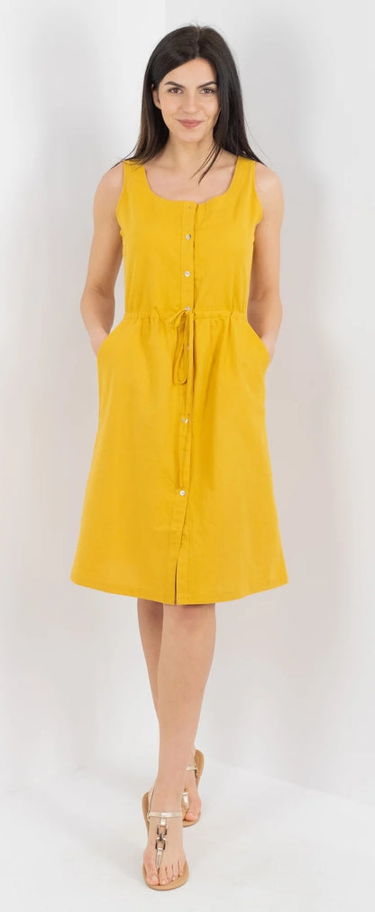 Buckley Womens Ayla Woven Dress - Ochre Yellow