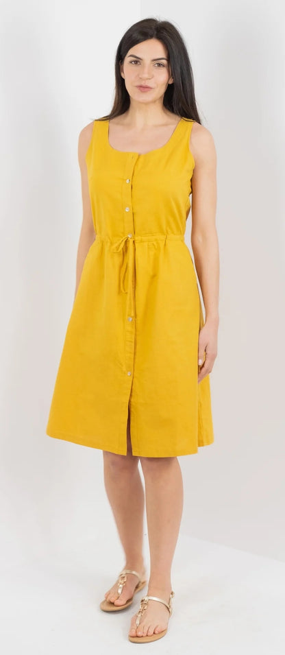 Buckley Womens Ayla Woven Dress - Ochre Yellow