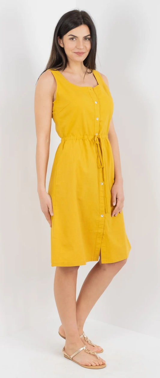 Buckley Womens Ayla Woven Dress - Ochre Yellow