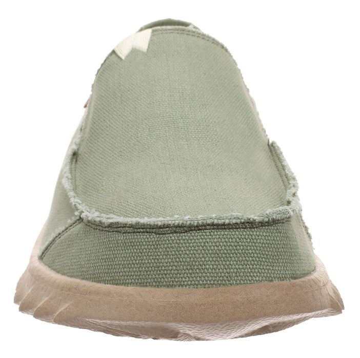 Kickback Mens Couch Slip On Canvas Shoes - Mid Green