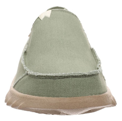 Kickback Mens Couch Slip On Canvas Shoes - Mid Green