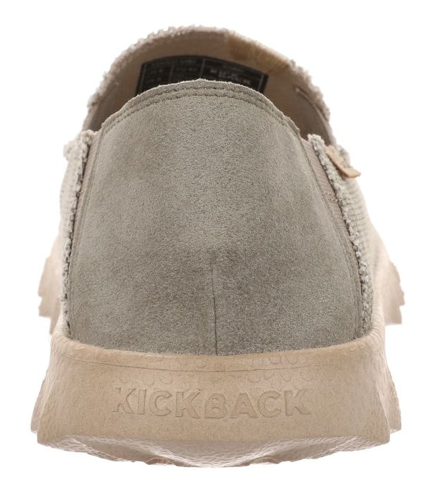 Kickback Mens Couch Vibe Slip On Canvas Shoes Khaki