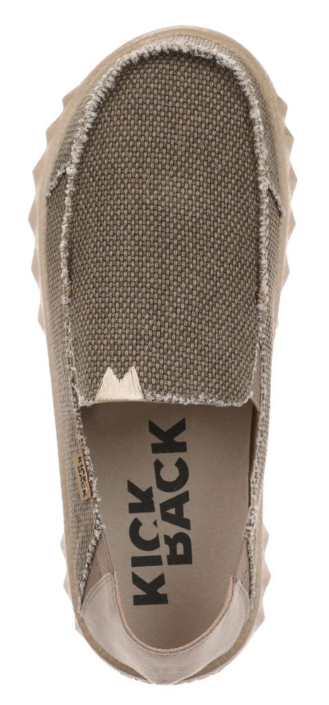 Kickback Mens Couch Vibe Slip On Canvas Shoes - Bruno Brown