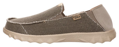 Kickback Mens Couch Vibe Slip On Canvas Shoes - Bruno Brown