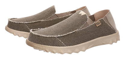 Kickback Mens Couch Vibe Slip On Canvas Shoes - Bruno Brown