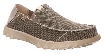 Kickback Mens Couch Vibe Slip On Canvas Shoes - Bruno Brown