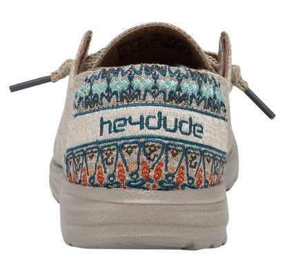 Dude Womens Wendy Flora Chambray Shoes - Sunflower Beige