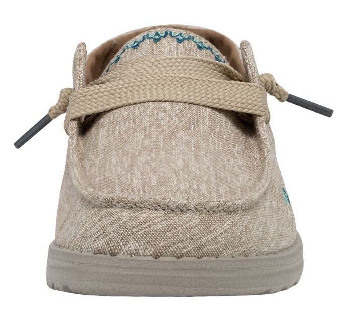 Dude Womens Wendy Flora Chambray Shoes - Sunflower Beige