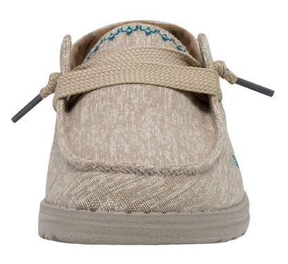 Dude Womens Wendy Flora Chambray Shoes - Sunflower Beige