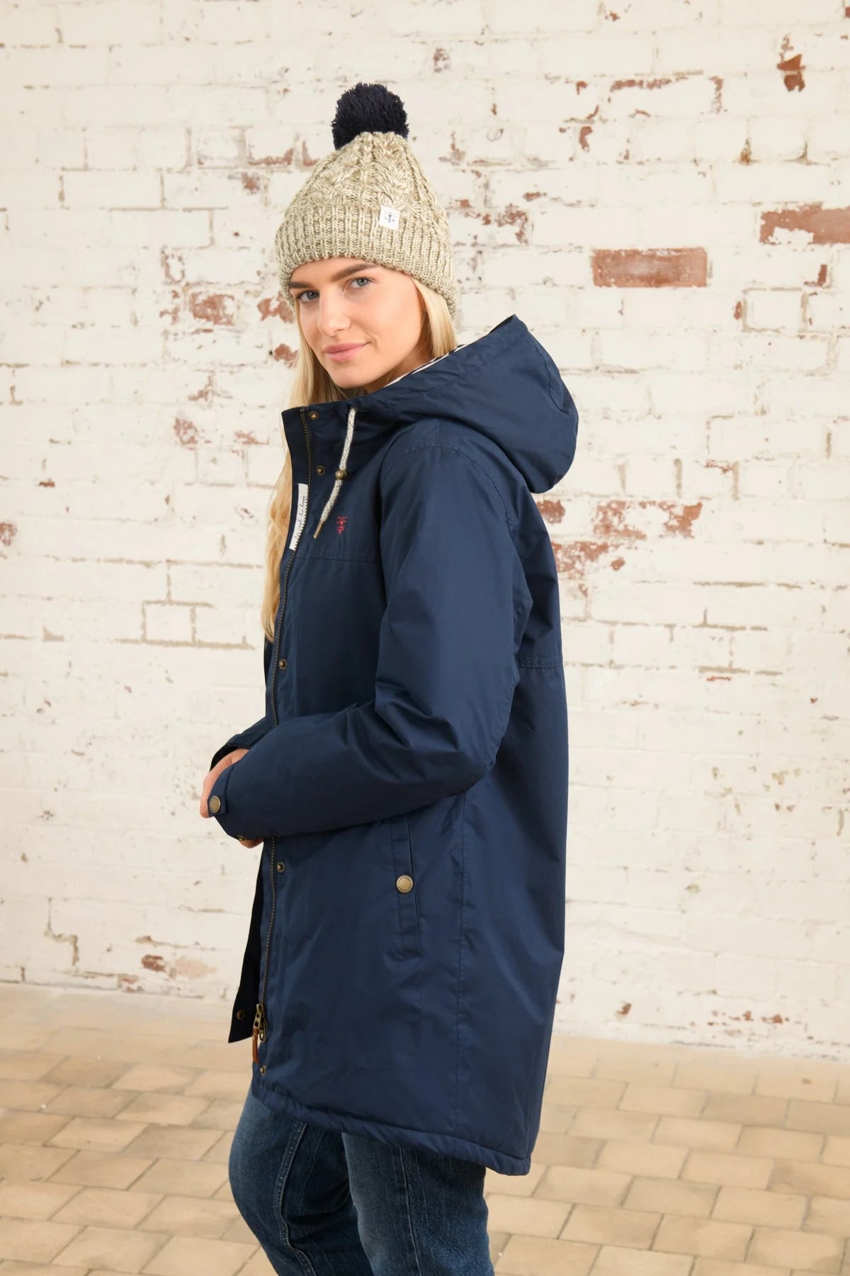 Lighthouse Womens Eva Long Padded Waterproof Coat Navy