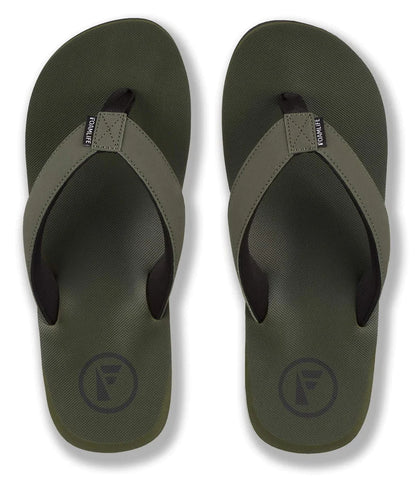 Foamlife Mens 'Tarlan' Flip Flops - Olive Green