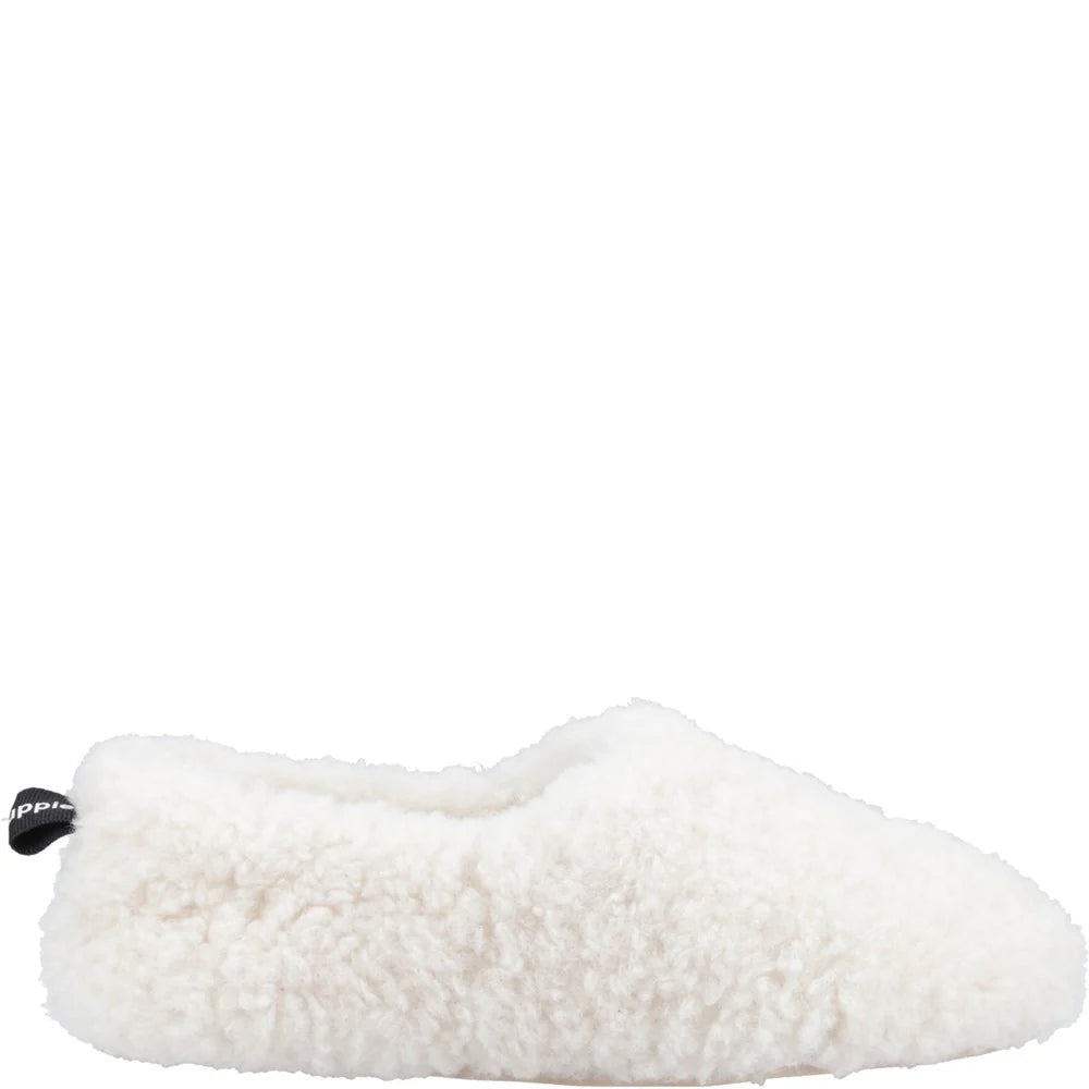 Hush Puppies Womens Emily Fluffy Slippers Cream