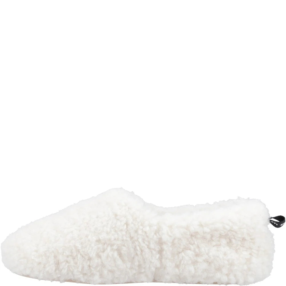 Hush Puppies Womens Emily Fluffy Slippers Cream
