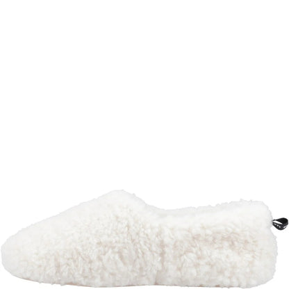 Hush Puppies Womens Emily Fluffy Slippers Cream