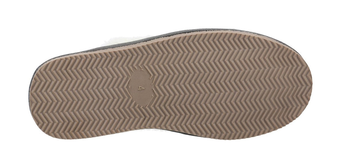 Bottom view of a Hush Puppies womens slipper sole.