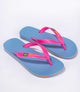 Ipanema Womens Classic Brazil II Fem Flip Flops in Blue Pink