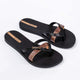 Ipanema Womens Kirei Chic Flip Flops - Black / Leopard