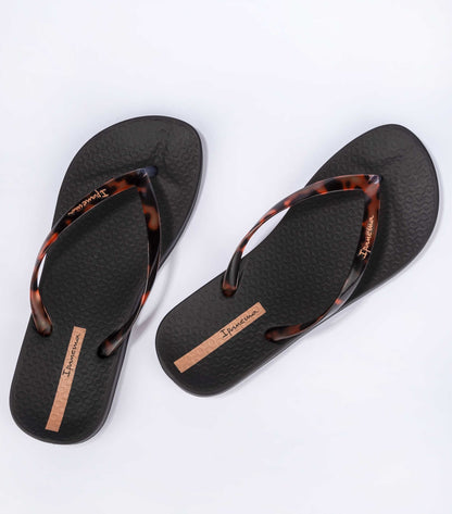 Ipanema Womens Anatomical Connect II Fem Flip Flops - Black / Clear