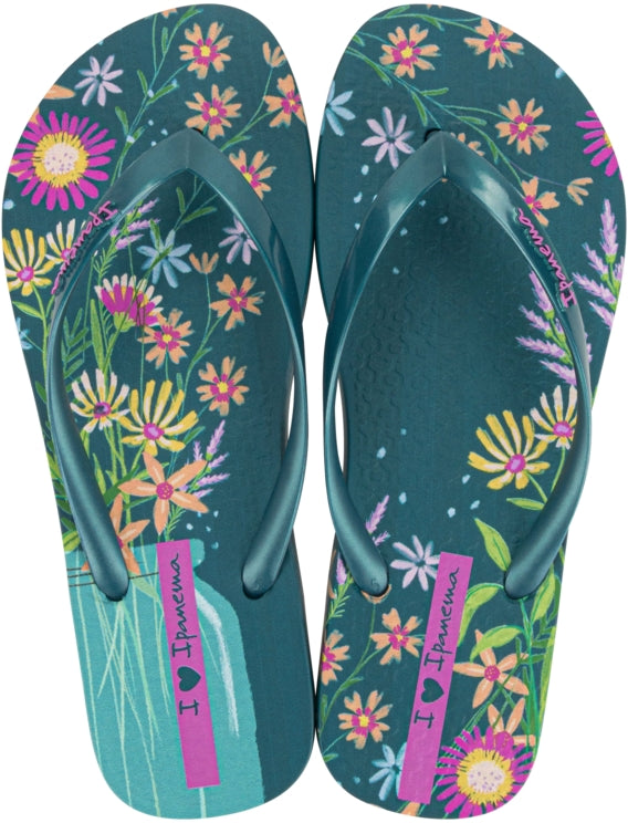 Ipanema Womens Verão Tropical Fem Flip Flops - Dark Blue