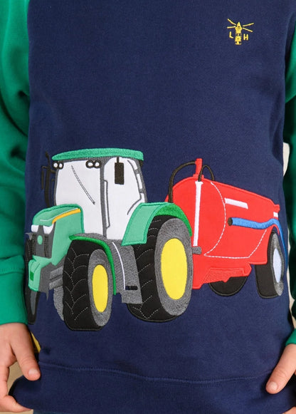 Lighthouse Kids 'Jack' Tractor/Slurry Tank Hoodie - Green
