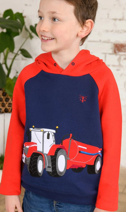 Lighthouse Kids 'Jack' Tractor/Slurry Tank Hoodie - Red