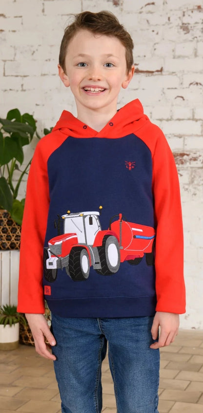Lighthouse Kids 'Jack' Tractor/Slurry Tank Hoodie - Red
