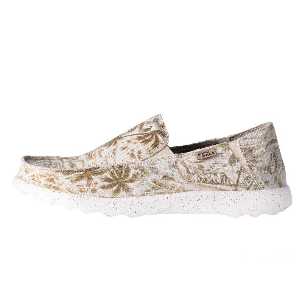 Kickback Mens Couch 2.0 Beach Print Canvas Shoes - Brown