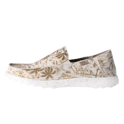 Kickback Mens Couch 2.0 Beach Print Canvas Shoes - Brown