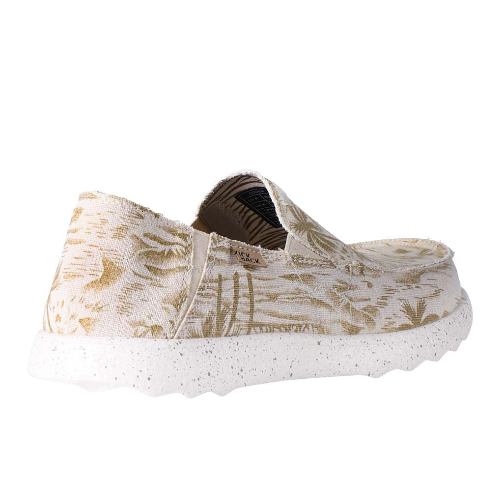 Kickback Mens Couch 2.0 Beach Print Canvas Shoes - Brown