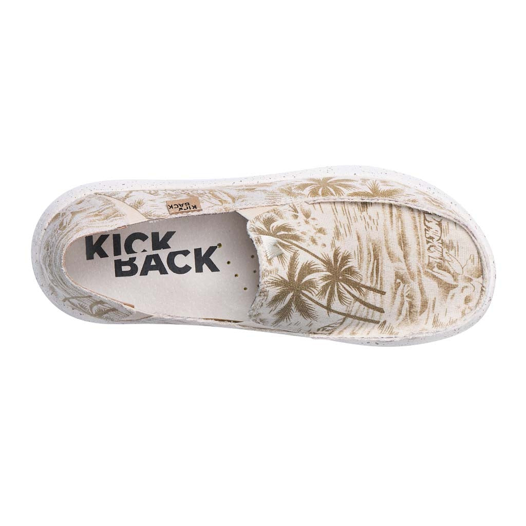 Kickback Mens Couch 2.0 Beach Print Canvas Shoes - Brown