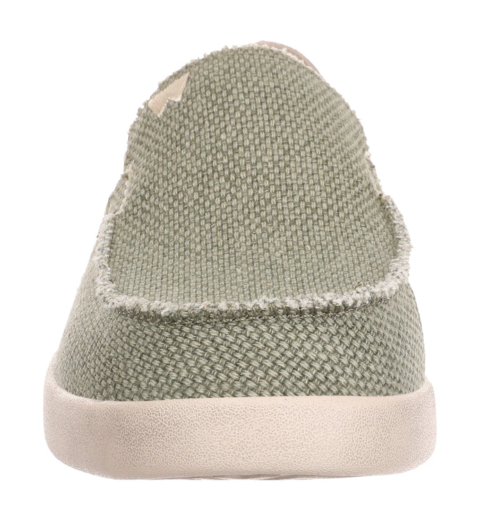 Woven canvas slip on Barbeach men's shoes in Khaki from Kickback.