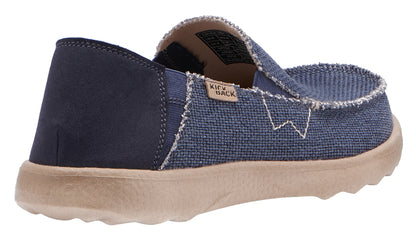 Kickback mens' Couch 2.0 Vibe canvas shoes in Navy with kick down heels.
