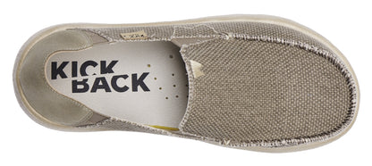 Kickback men's Couch 2.0 Vibe lightweight canvas shoes with cushioning insoles in Bruno Brown.