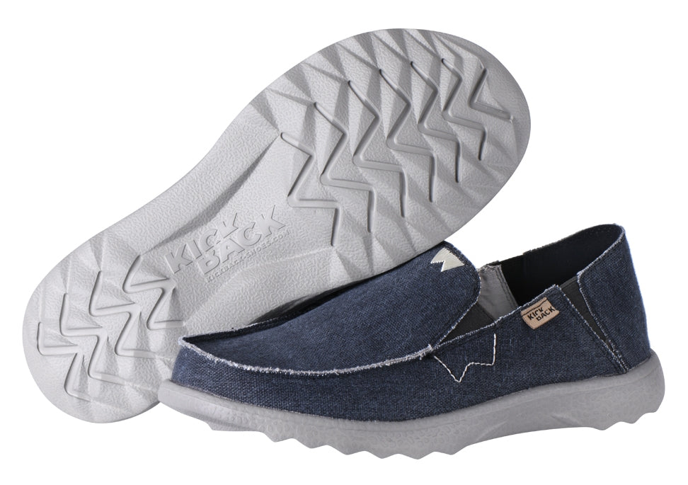 Men's Kickback Couch 2.0 Dark Navy lightweight slip on canvas shoes.