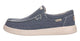 Kickback Mens Don Juan Slip On Woven Canvas Shoes Deep Navy