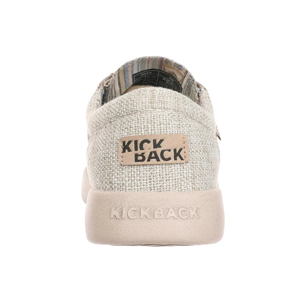 Kickback Mens Haven Ramie Linen Lace Up Shoes - Tan