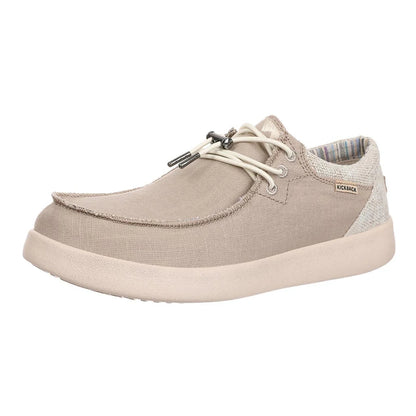 Kickback Mens Haven Ramie Linen Lace Up Shoes - Tan