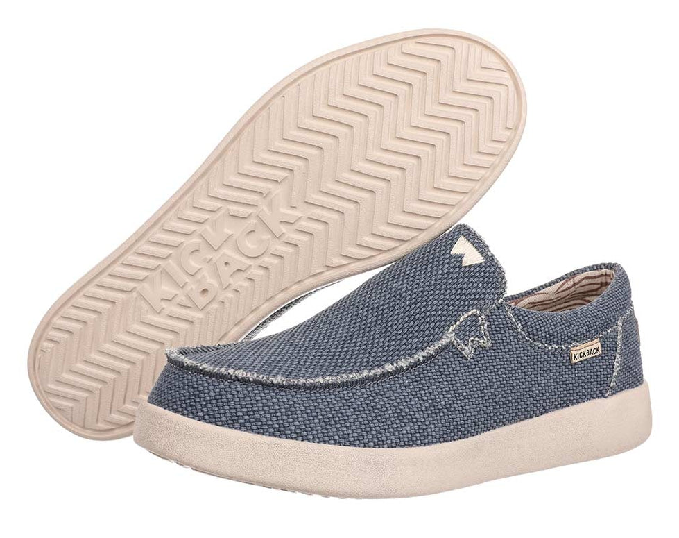 Men's Don Juan slip on shoes from Kickback in Navy.