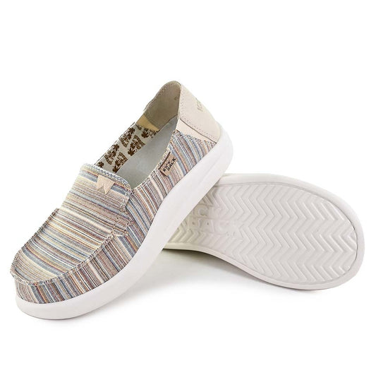 Kickback Womens Rizzo Canvas Shoes - Pastel Stripes